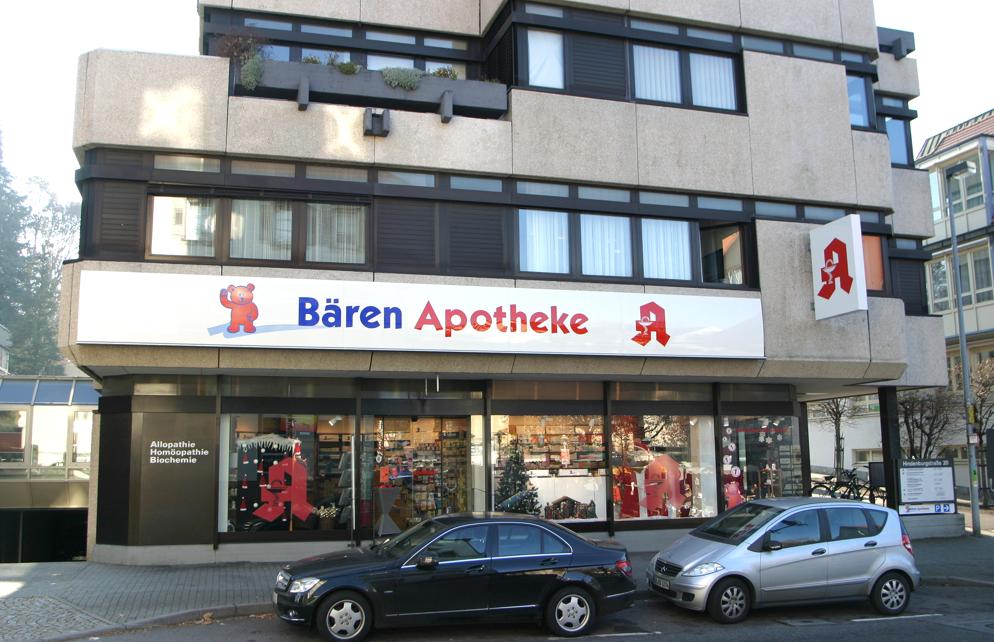 Filiale der Bären-Apotheke in Herrenberg von Außen